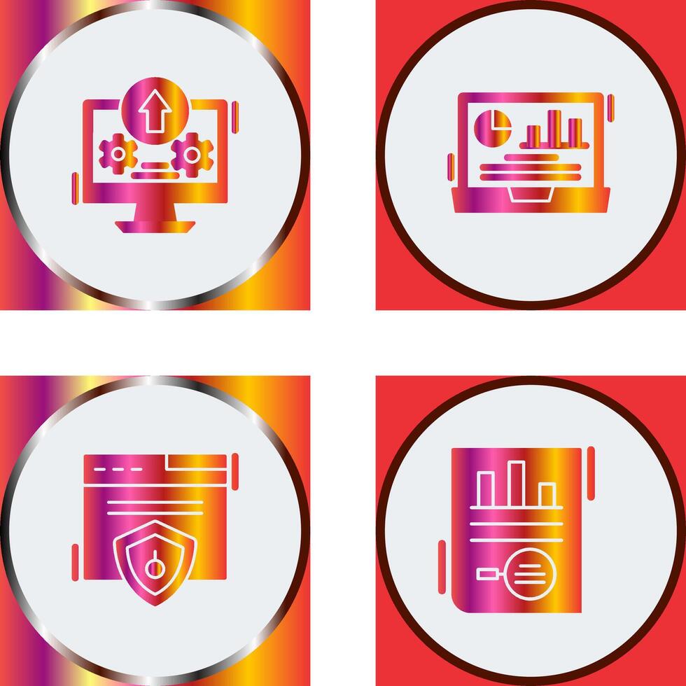 Upload and Dashboard Icon vector