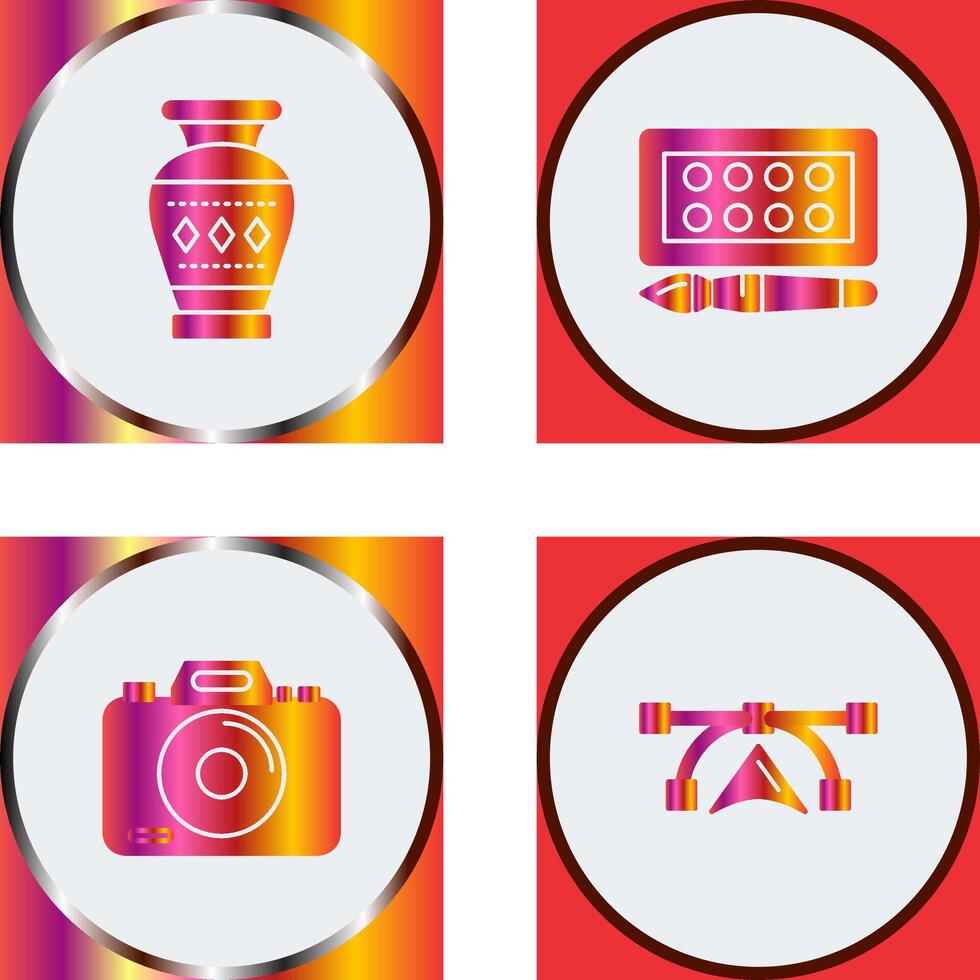 Vase and Water Colors Icon vector