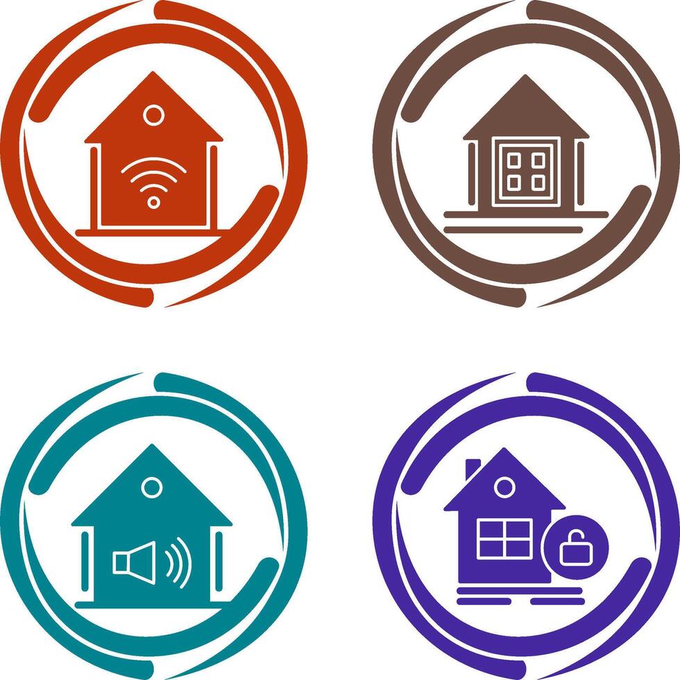 Smart Home and Window Icon vector