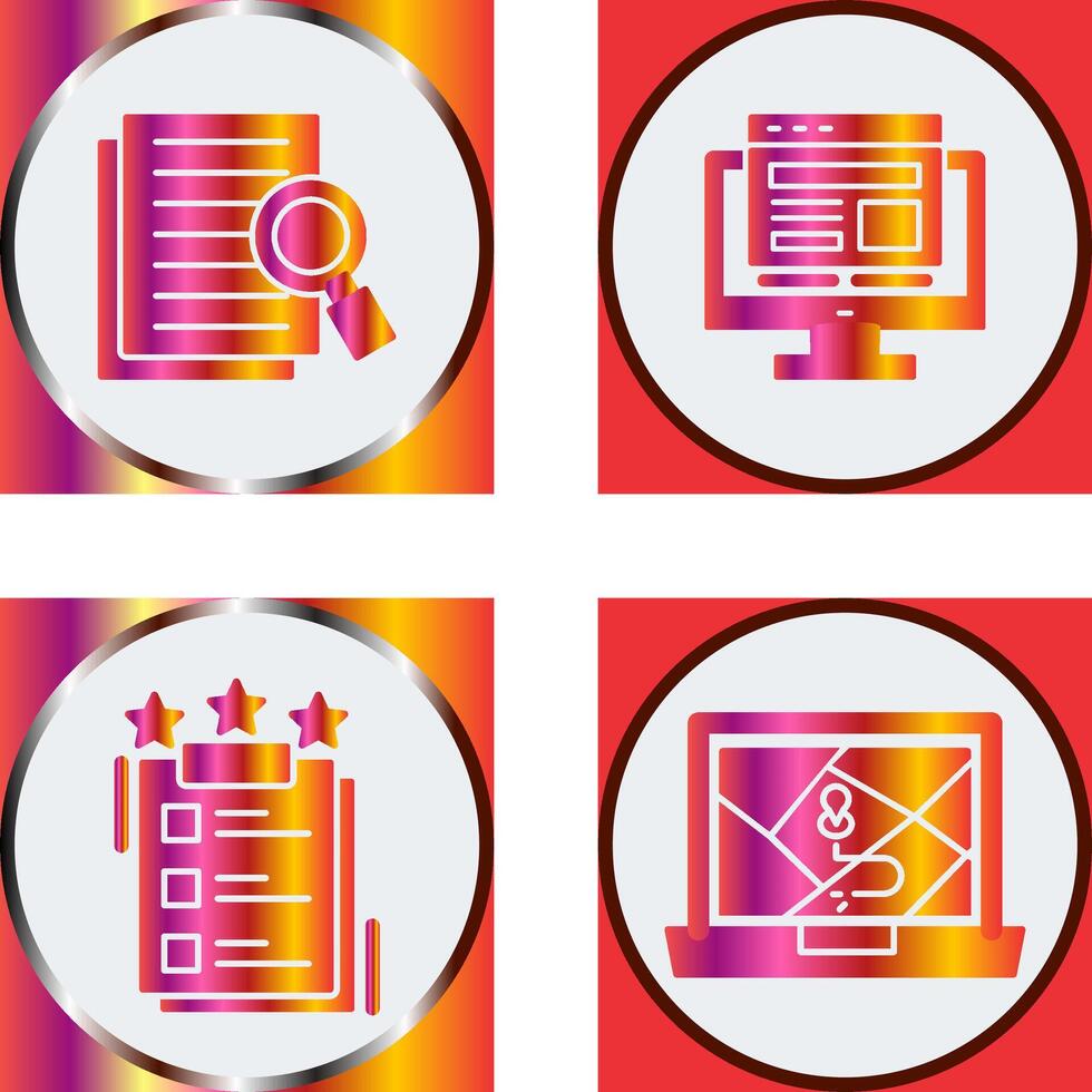 Details Looking and Adaptive Icon vector