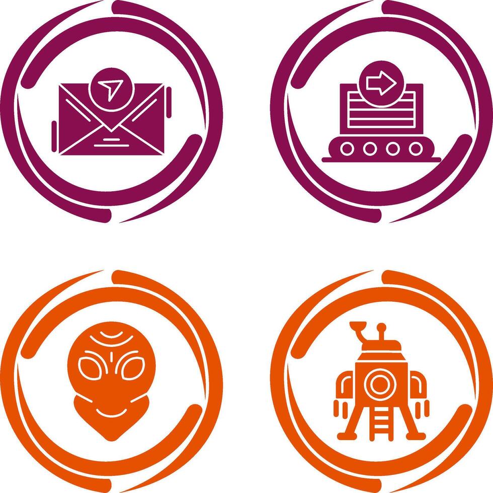 message and container Icon vector