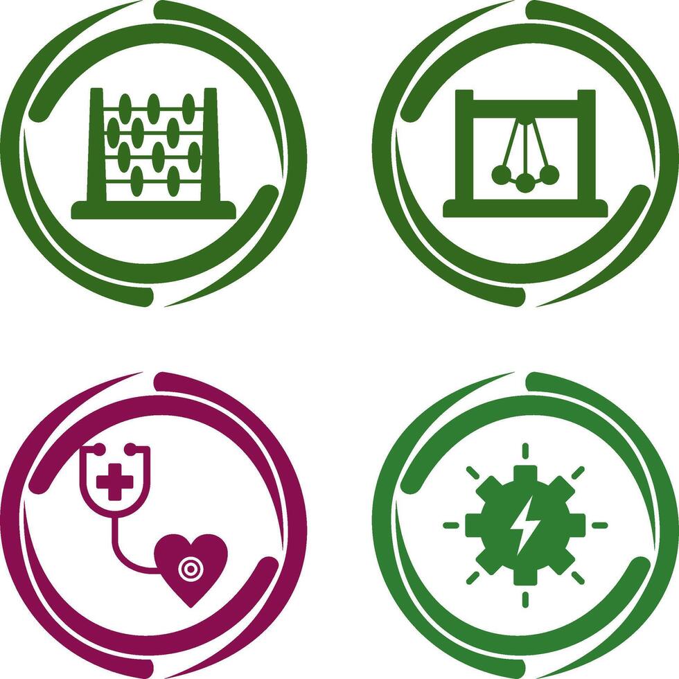 Abacus and Pendulum Icon vector