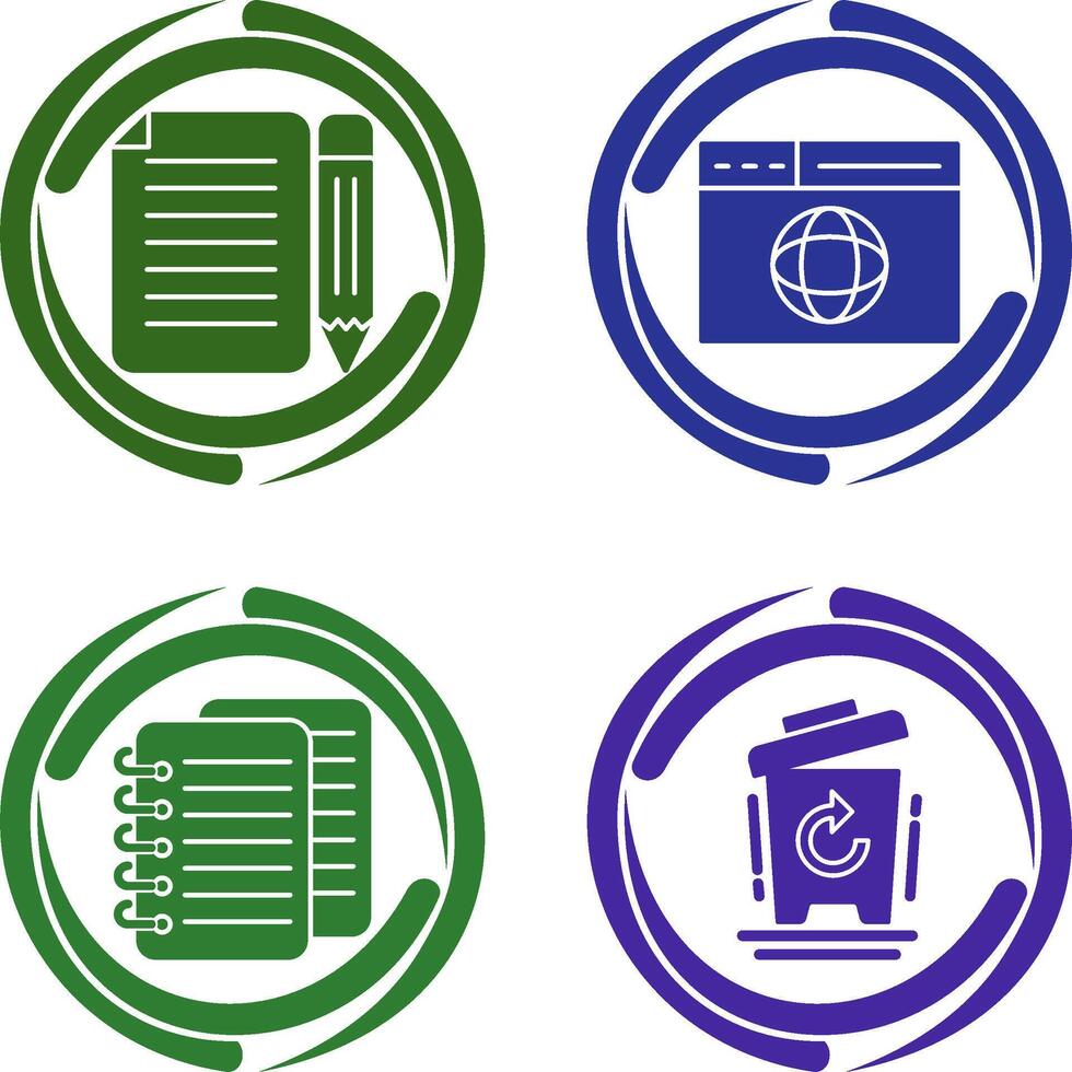 page and web page Icon vector