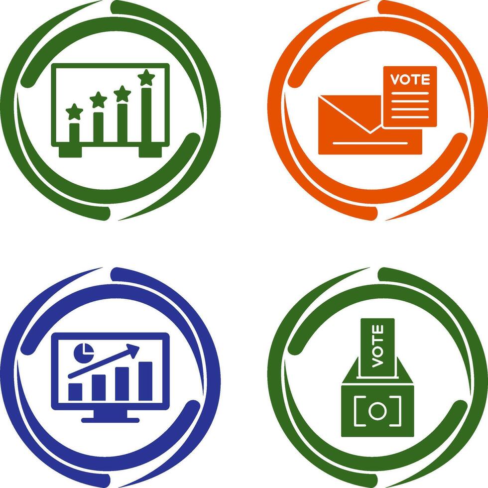 Rating and Letter Icon vector