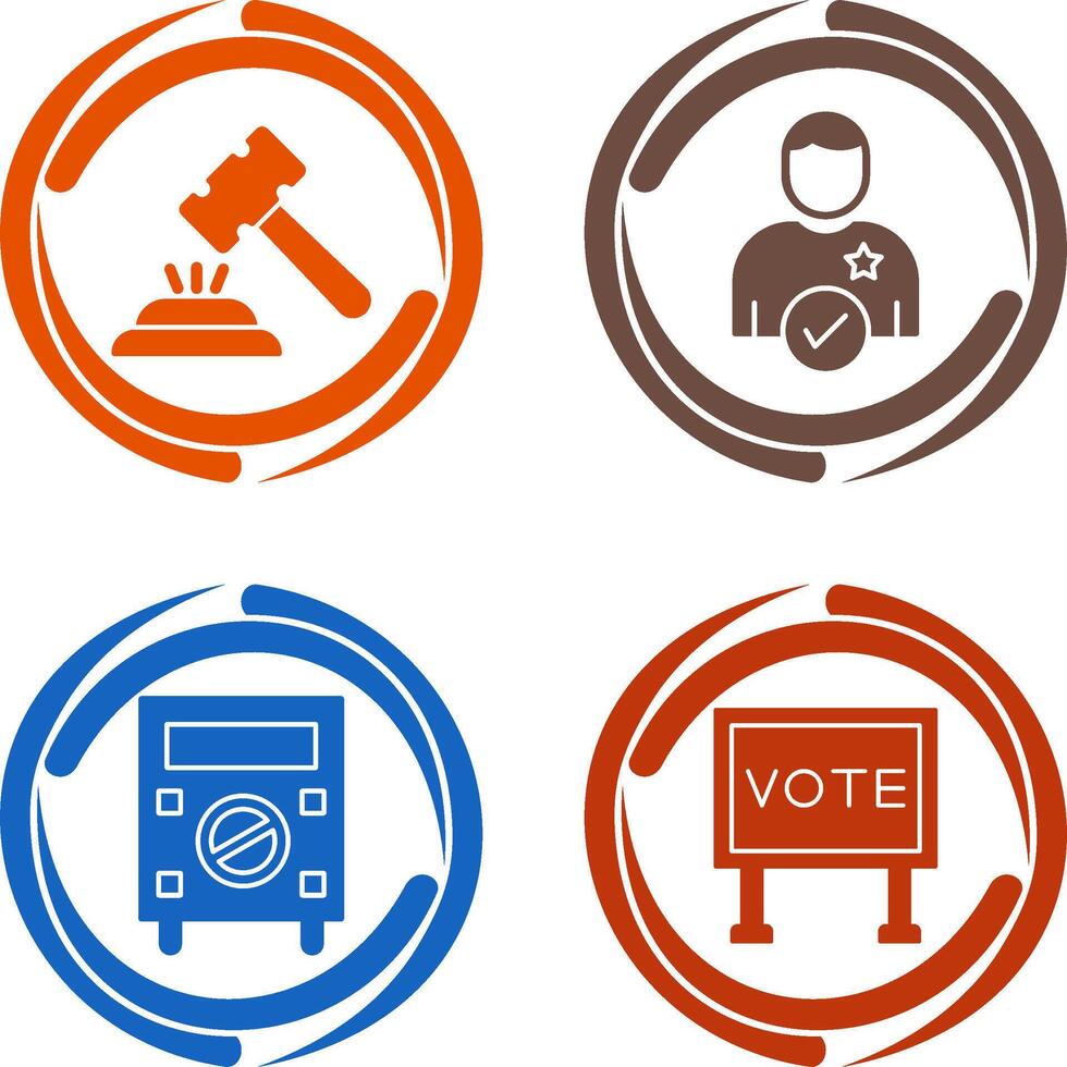 Gavel and Candidate Icon vector