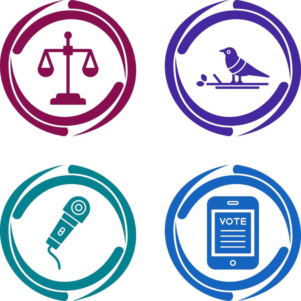 Scale and Bird Icon vector