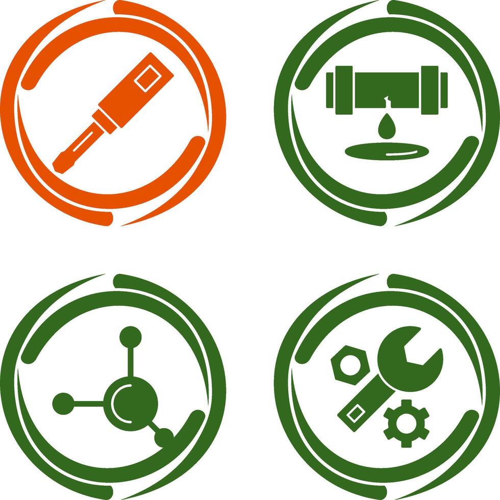 Screwdriver and Leak Icon vector