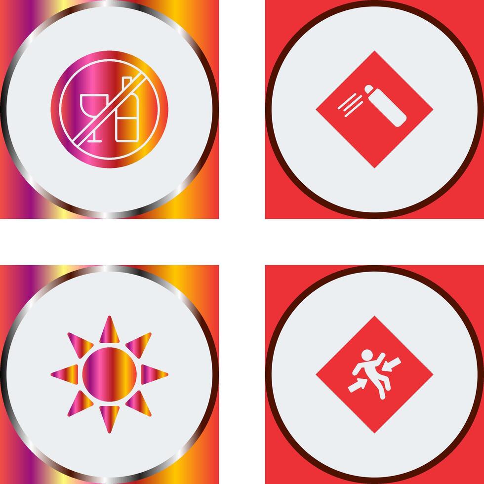 Pressurized cylinder And no drinking Icon vector
