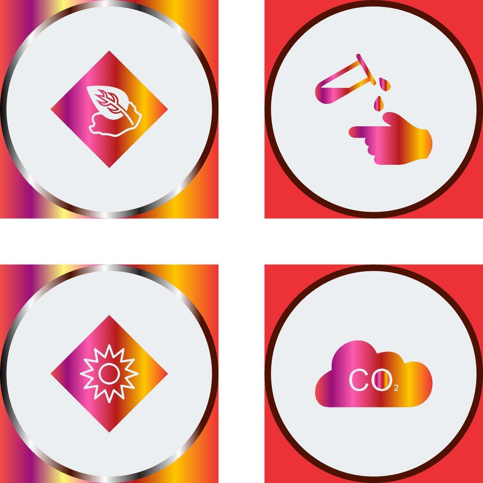 Environment hazard and Corrosive hazard Icon vector