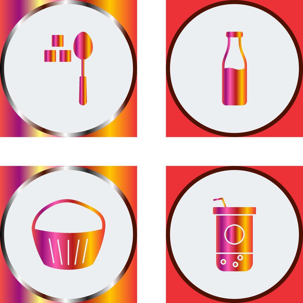 sugar and Milk bottle Icon vector