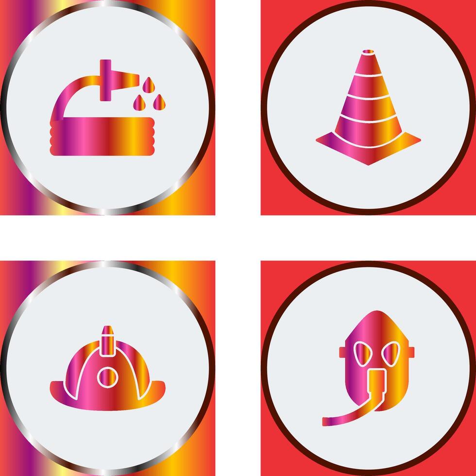 water hose and cone Icon vector
