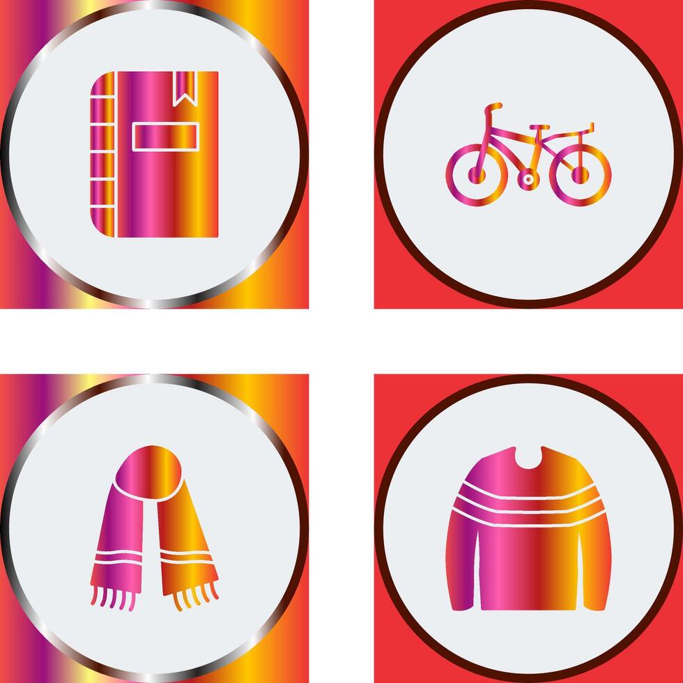 Diary and Bicycle Icon vector