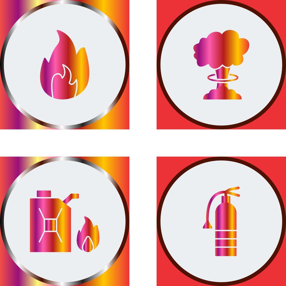 flame and bomb blast Icon vector