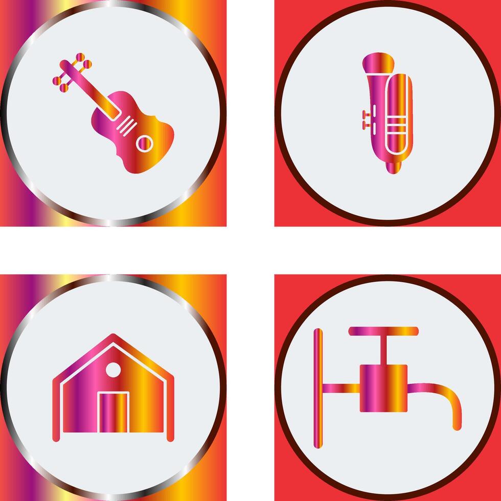 Violin and Tuba Icon vector