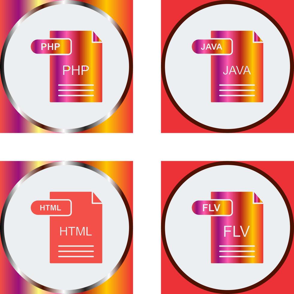 PHP and Java Icon vector