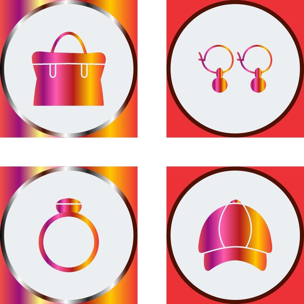 Bag and Earrings Icon vector