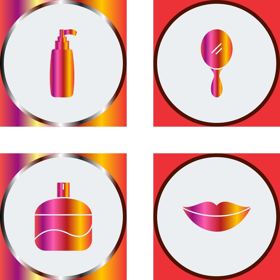 Cosmetic Product and Mirror Icon vector