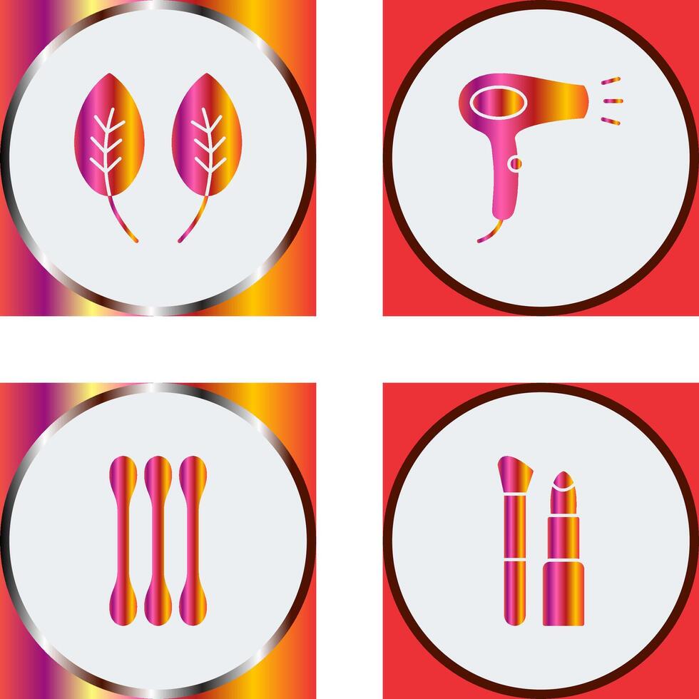 Herb and Hair removal Icon vector