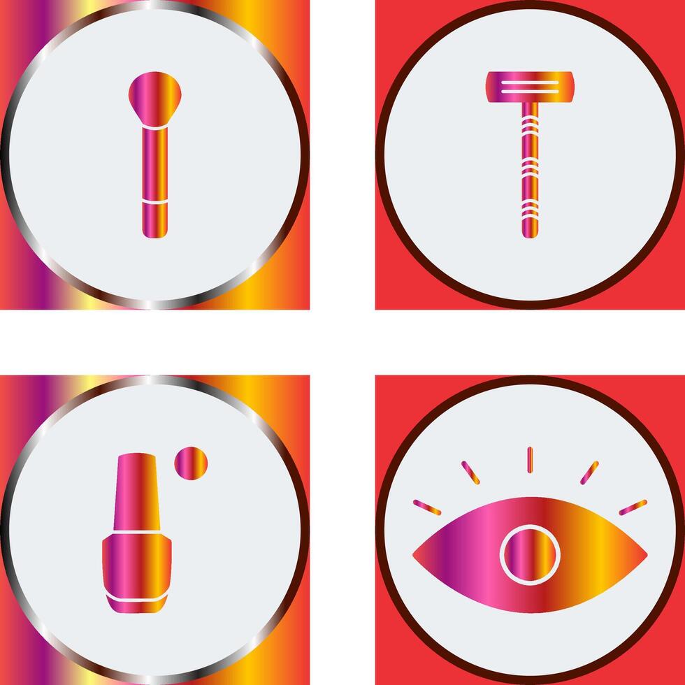 Brush and Razor Icon vector