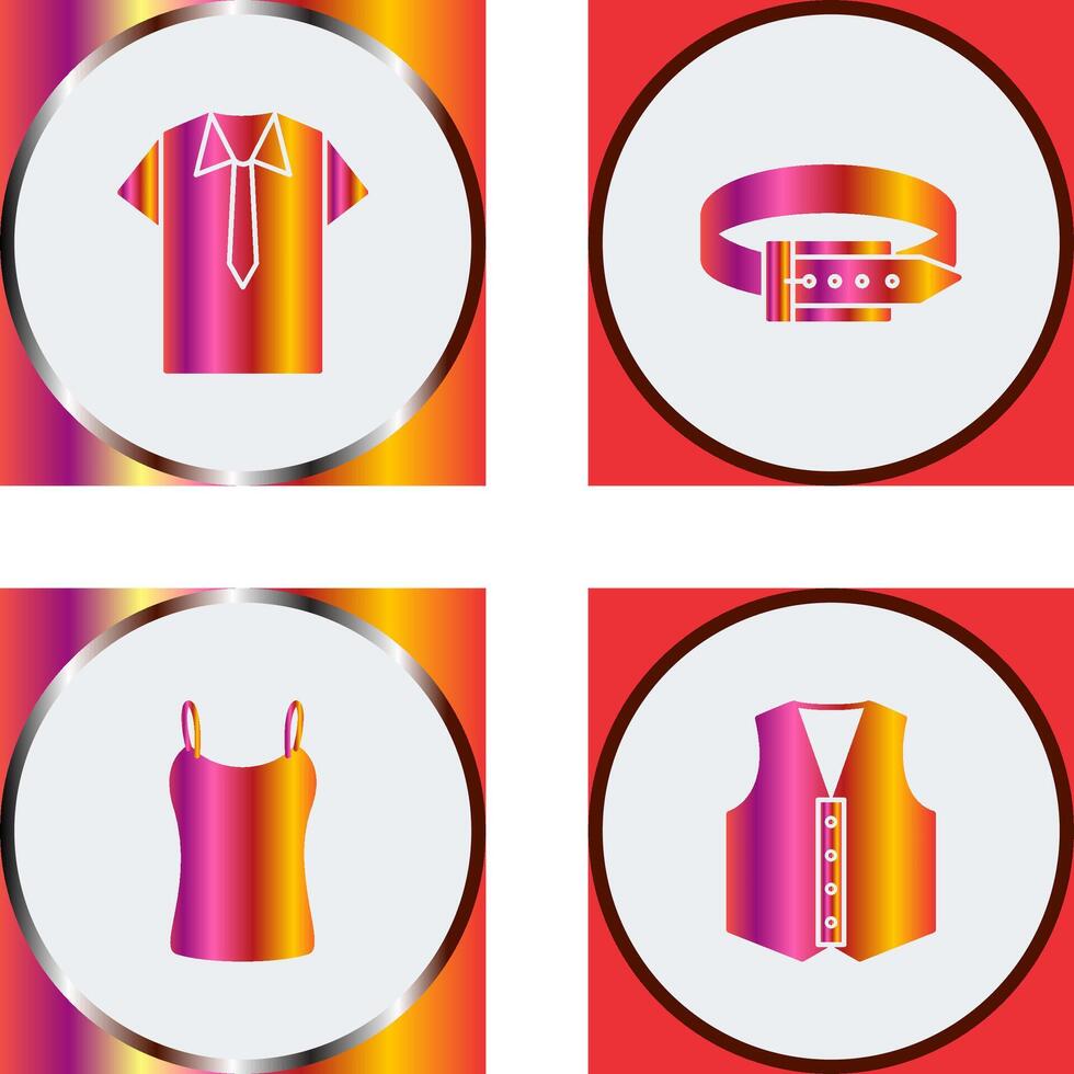 Shirt and Tie and Belt Icon vector