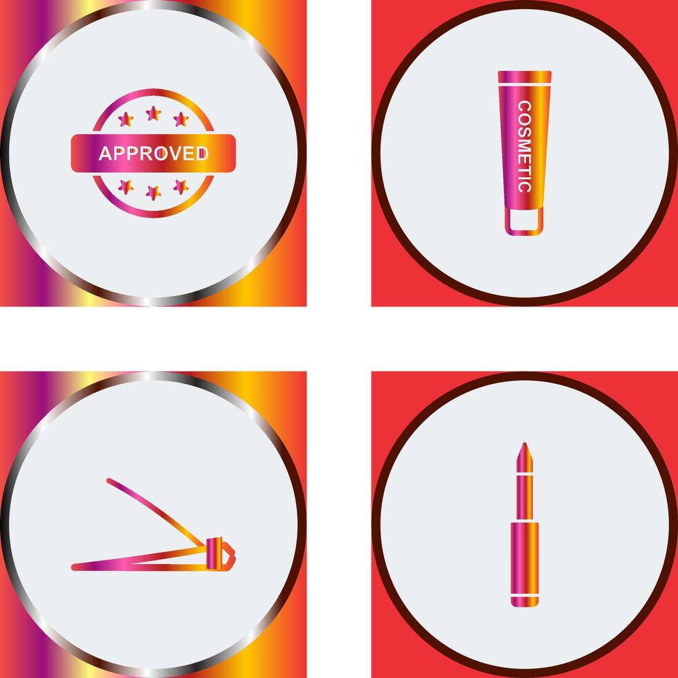 Approved and Creem Icon vector