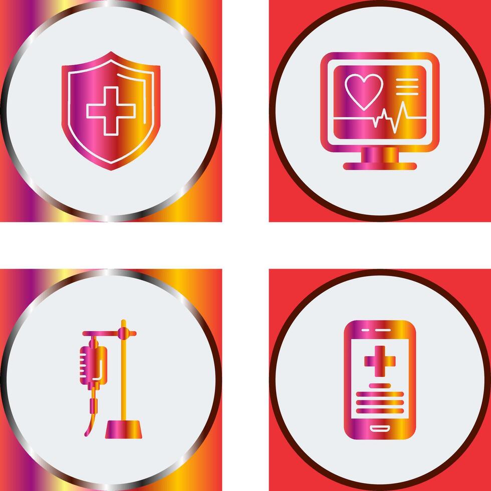 Protection and Plus Icon vector