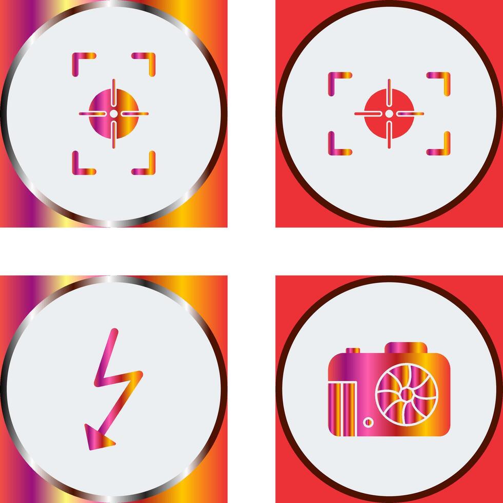 focus vertical and focus horizontal Icon vector