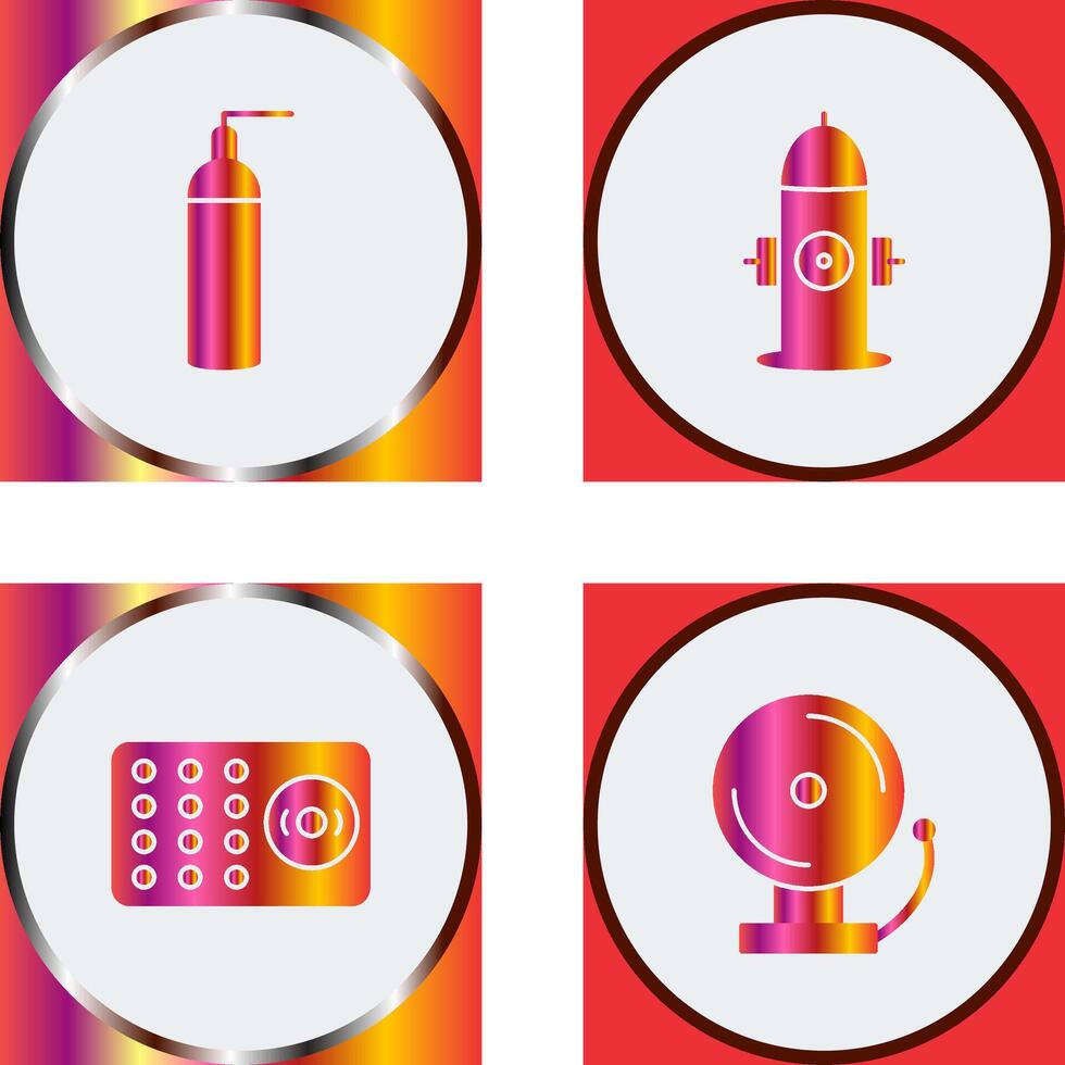 hydrant and oxygen tank Icon vector