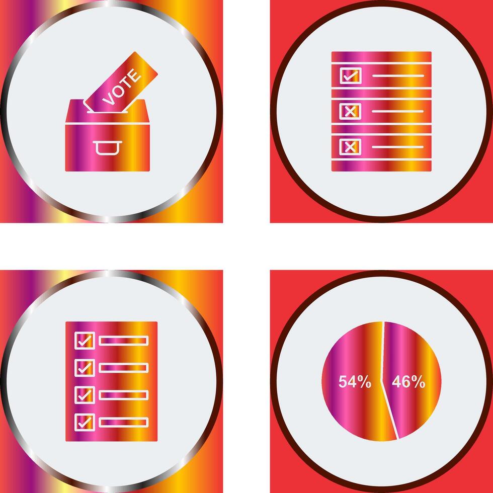 Casting Vote and Ballot Paper Icon vector