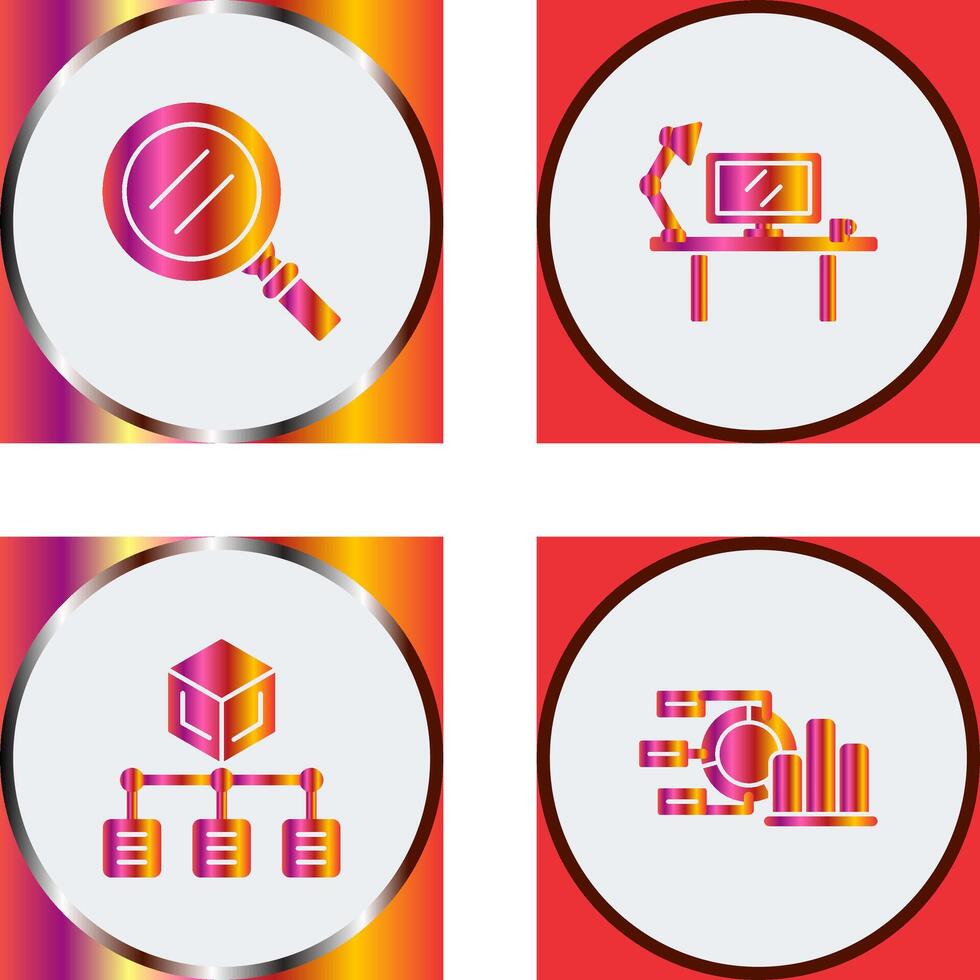 Search and Workspace Icon vector