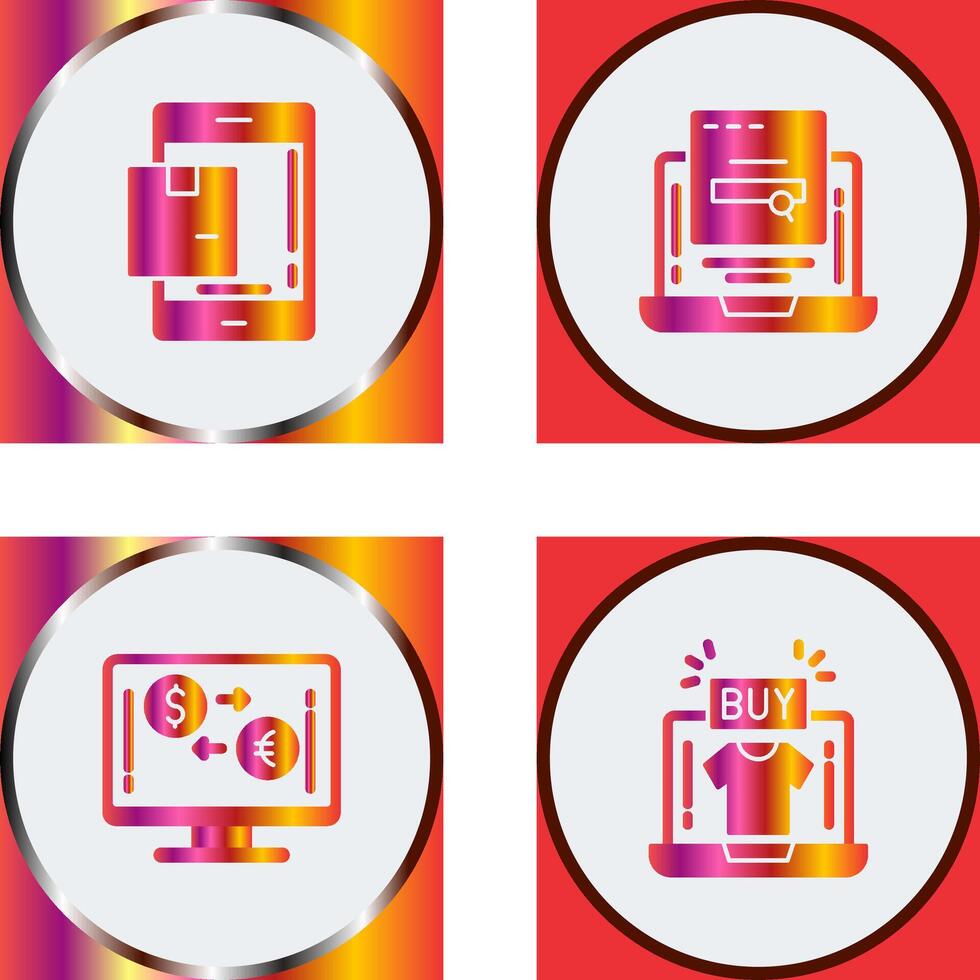 Package and Searching Icon vector