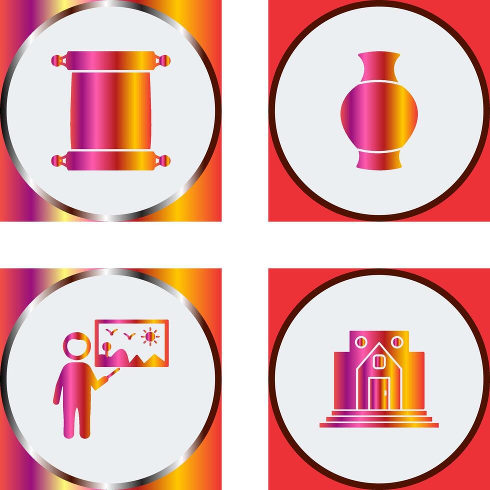 Scroll of Paper and Antique Icon vector