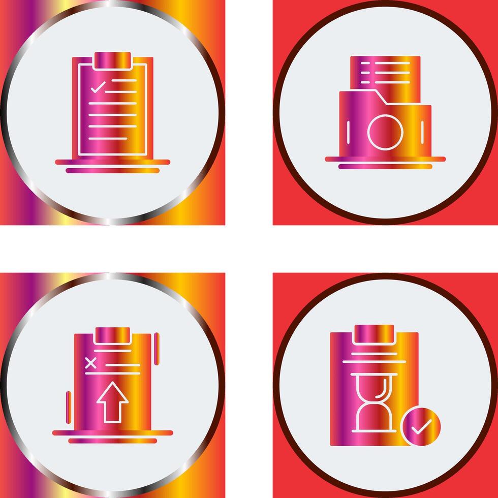Clipboard and List Folder Icon vector