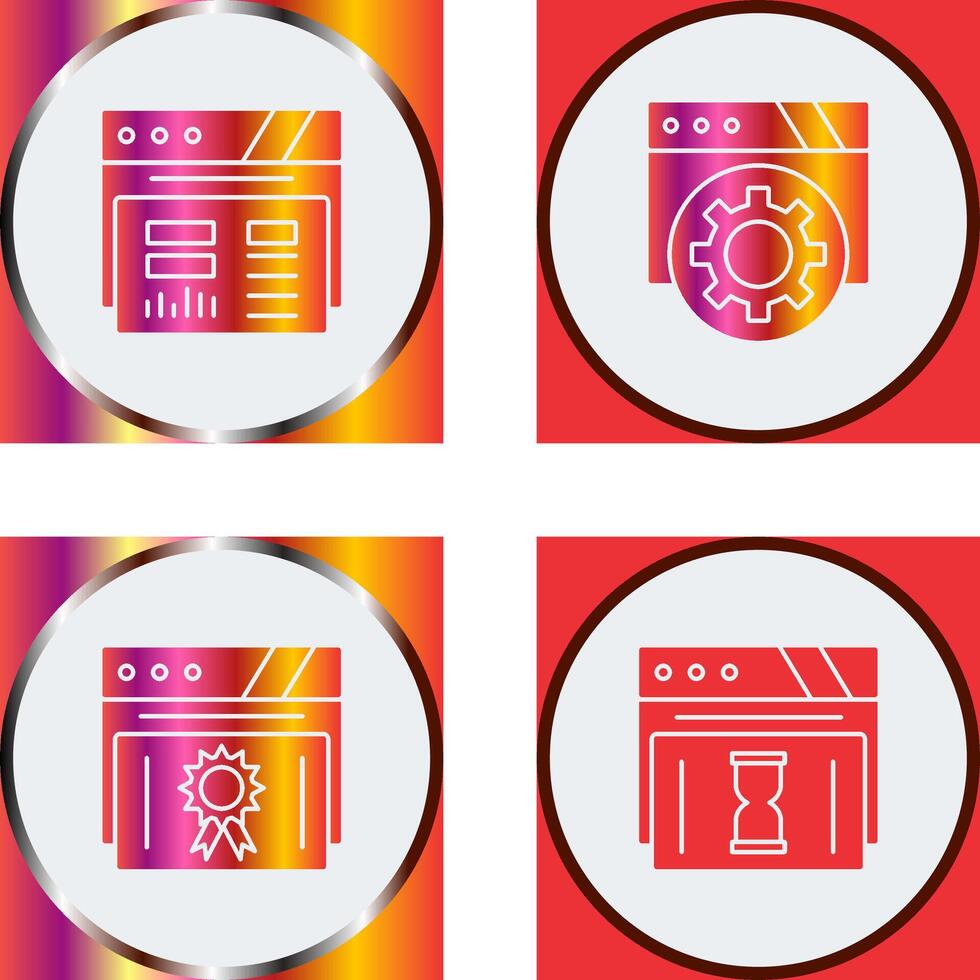 Dashboard and Browser Icon vector