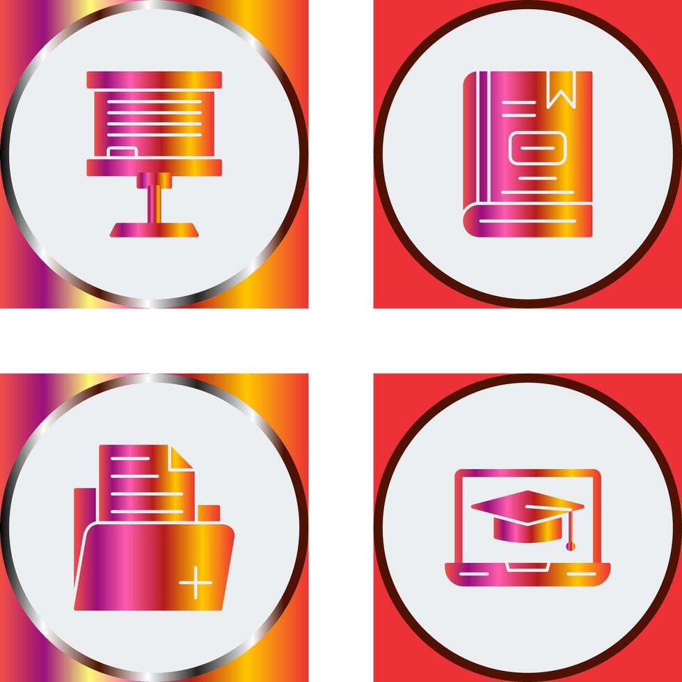 tablero y libro icono vector