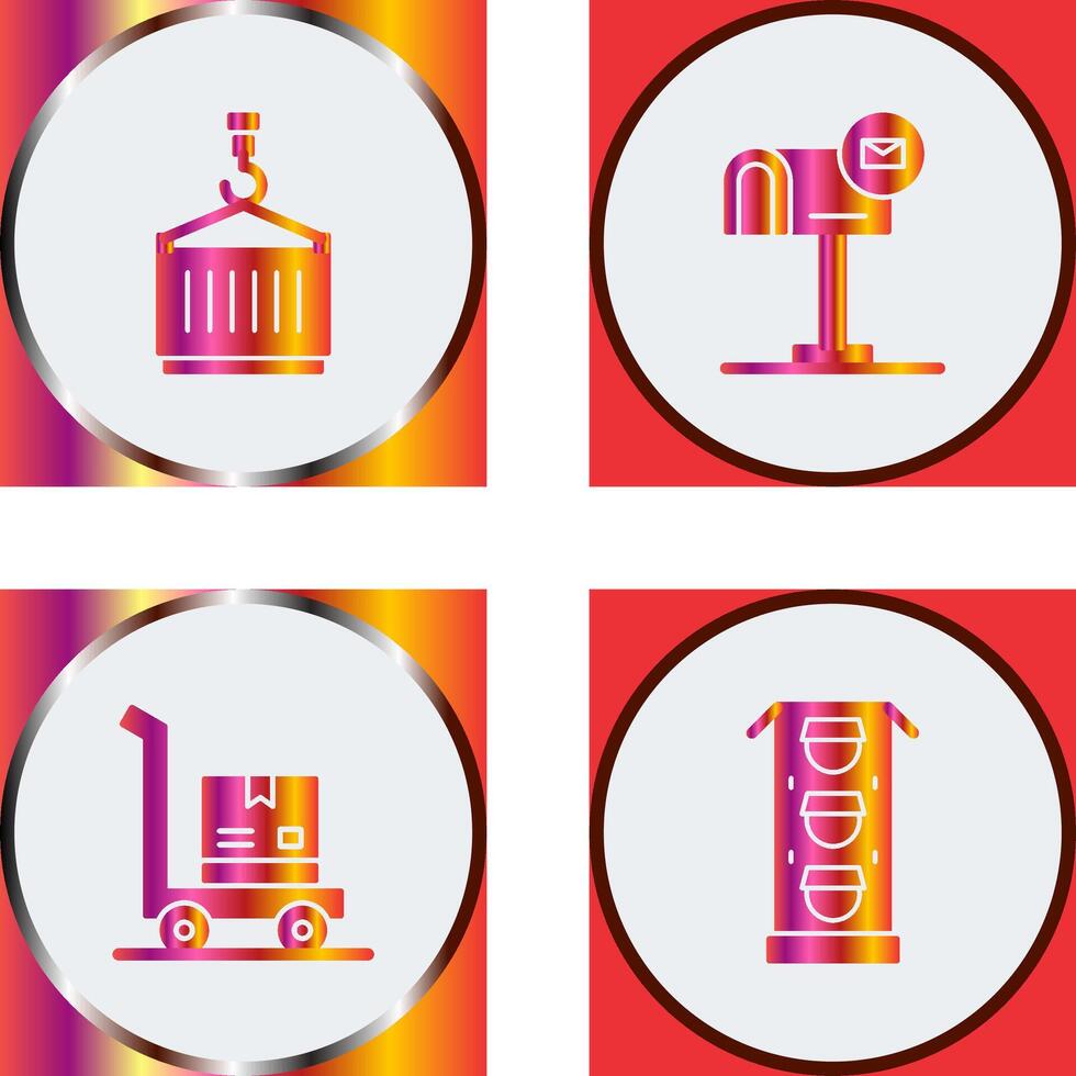 crane and mail box Icon vector