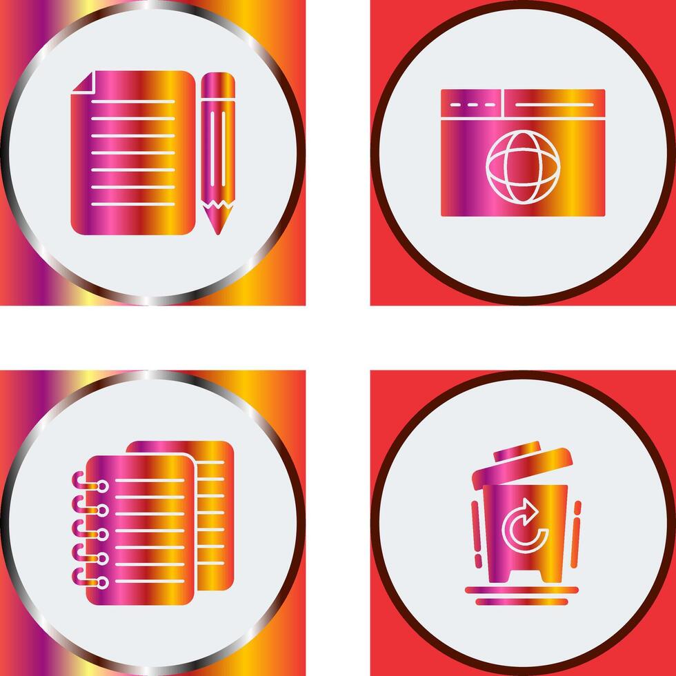 page and web page Icon vector