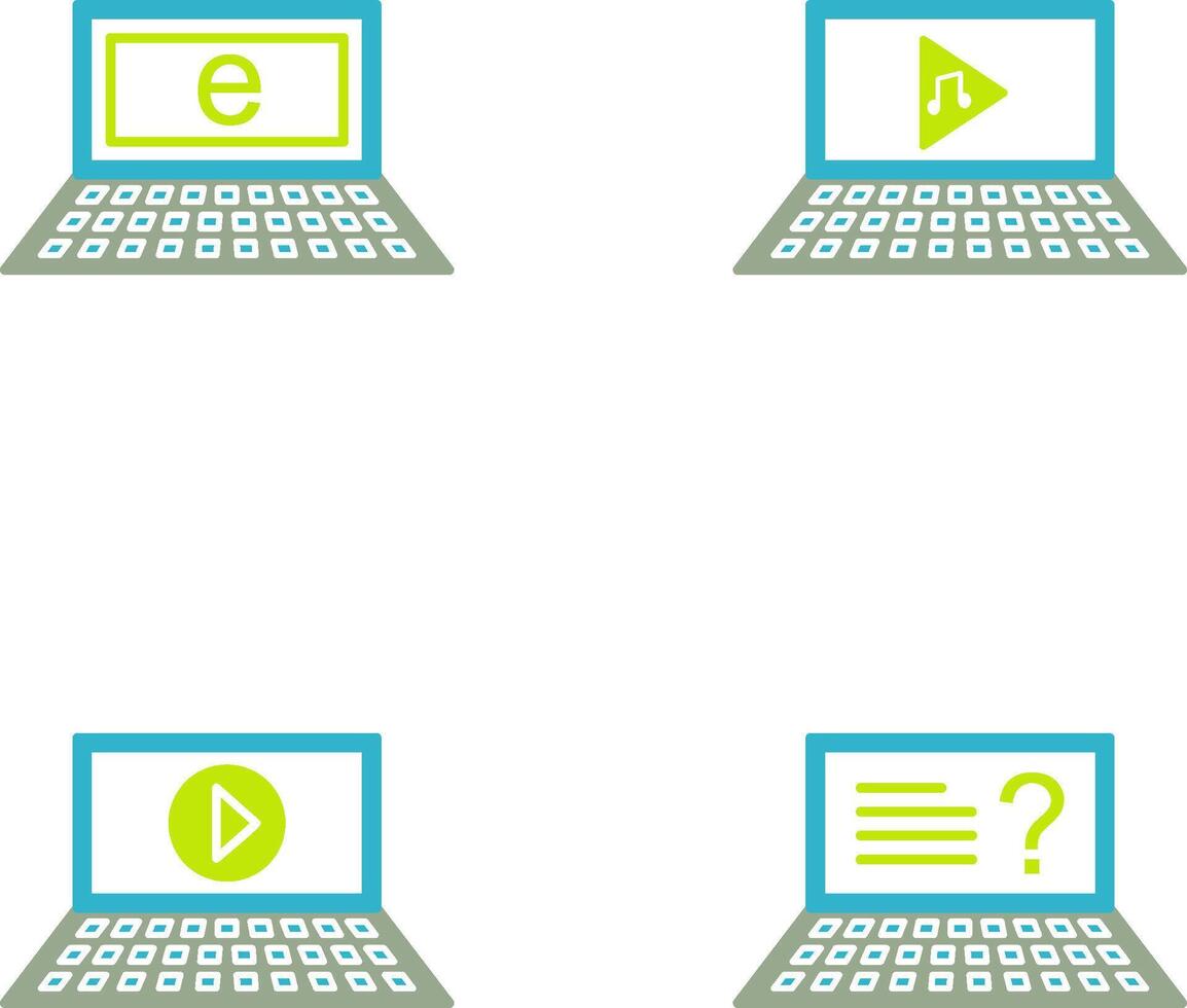 Internet and Play Music Icon vector