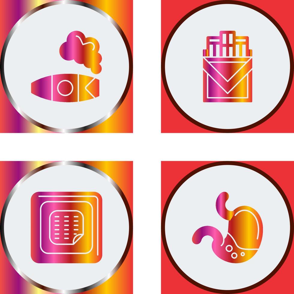 Cigar and Cigarette Pack Icon vector