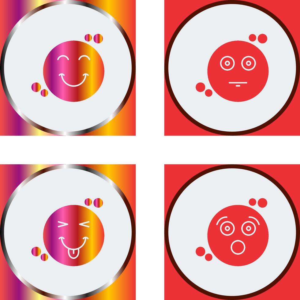 Smile and Neutral Icon vector