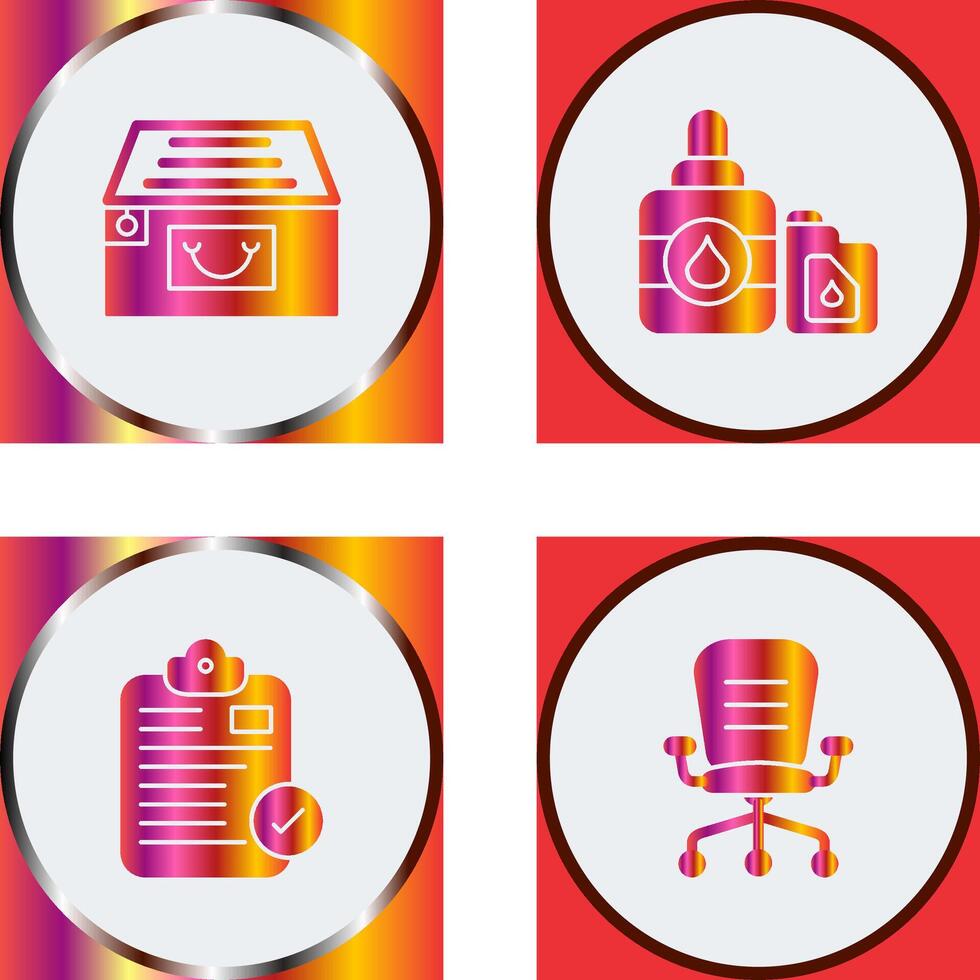 File Cabinet and Ink Cartridge Icon vector