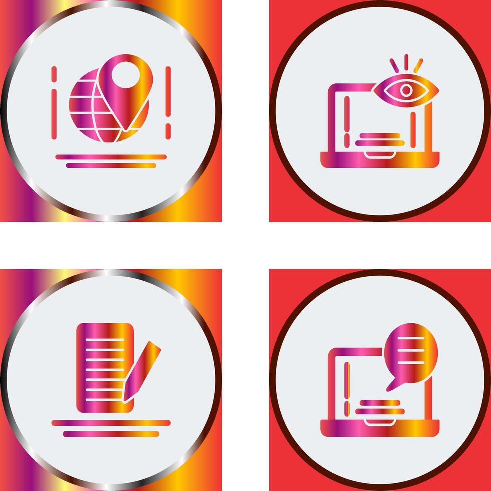 Map and Monitoring Icon vector
