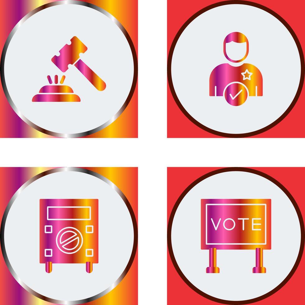 Gavel and Candidate Icon vector
