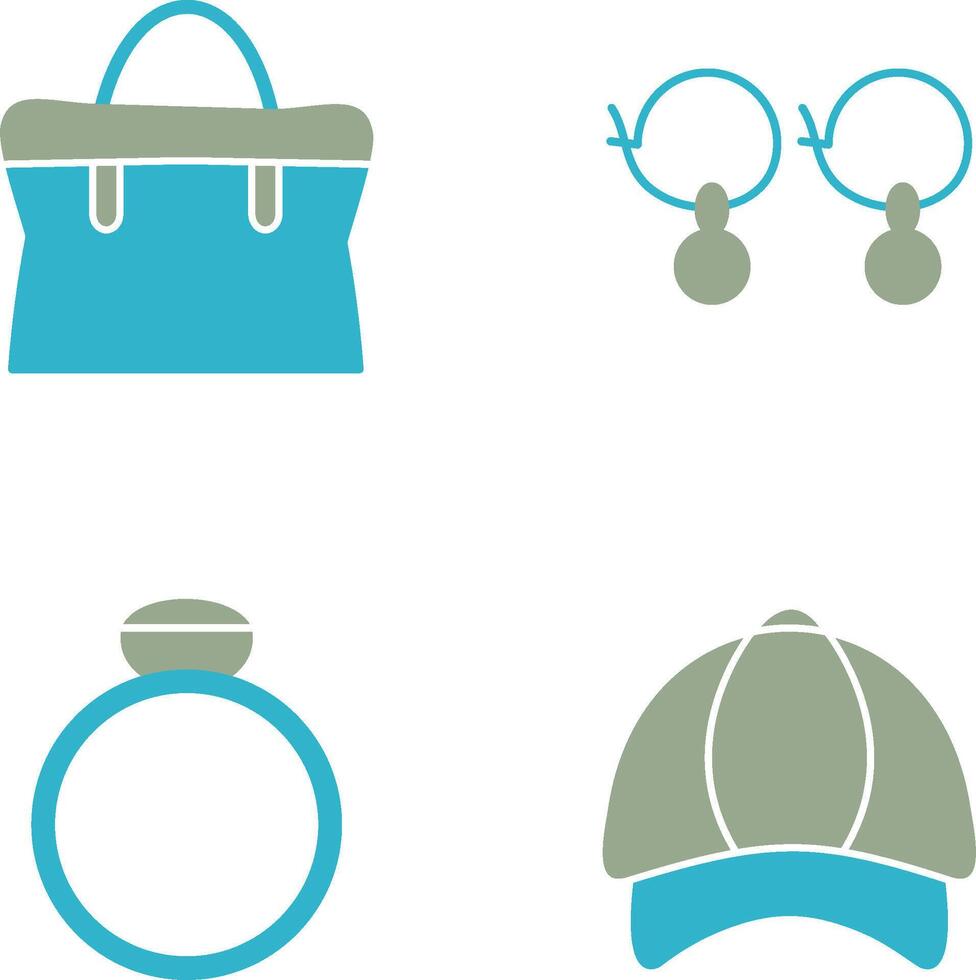 Bag and Earrings Icon vector