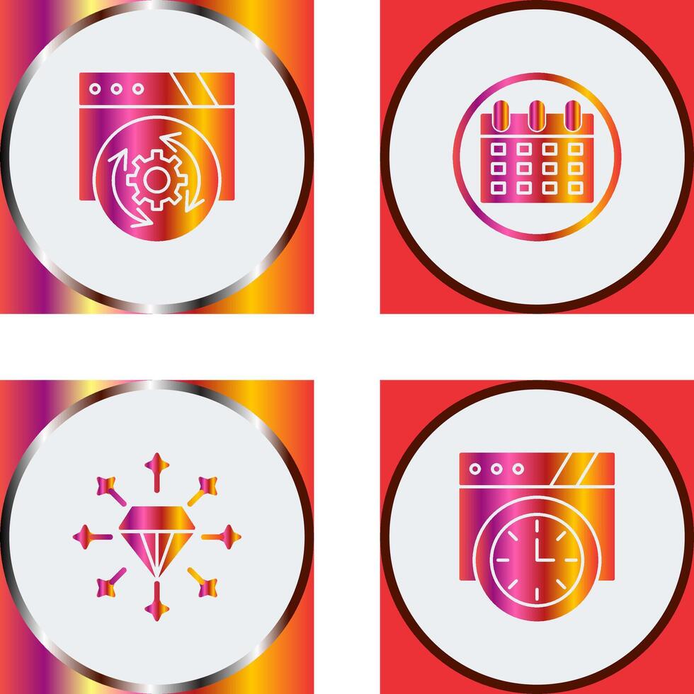 Update and Calendar Icon vector