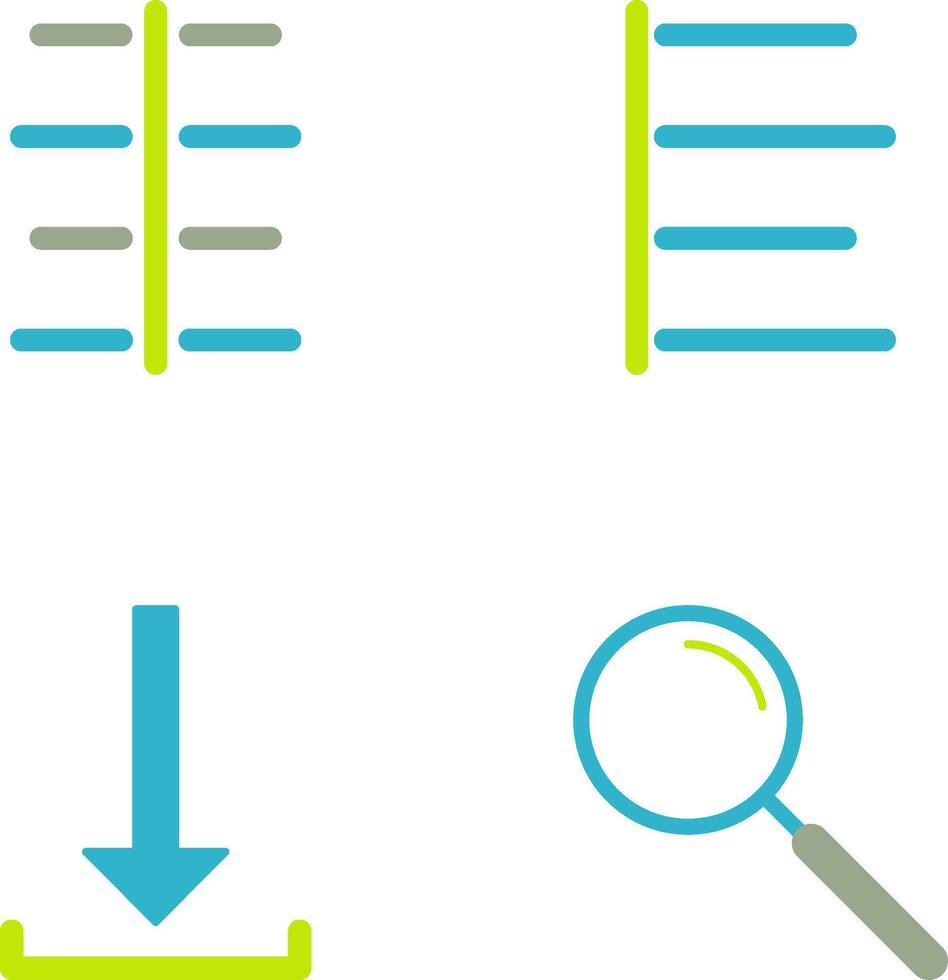 center align and left align Icon vector