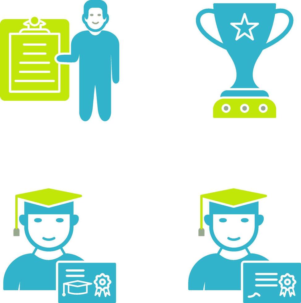 Winner and Male Presenter Icon vector