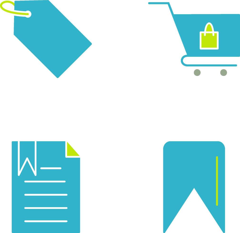 tag and cart Icon vector
