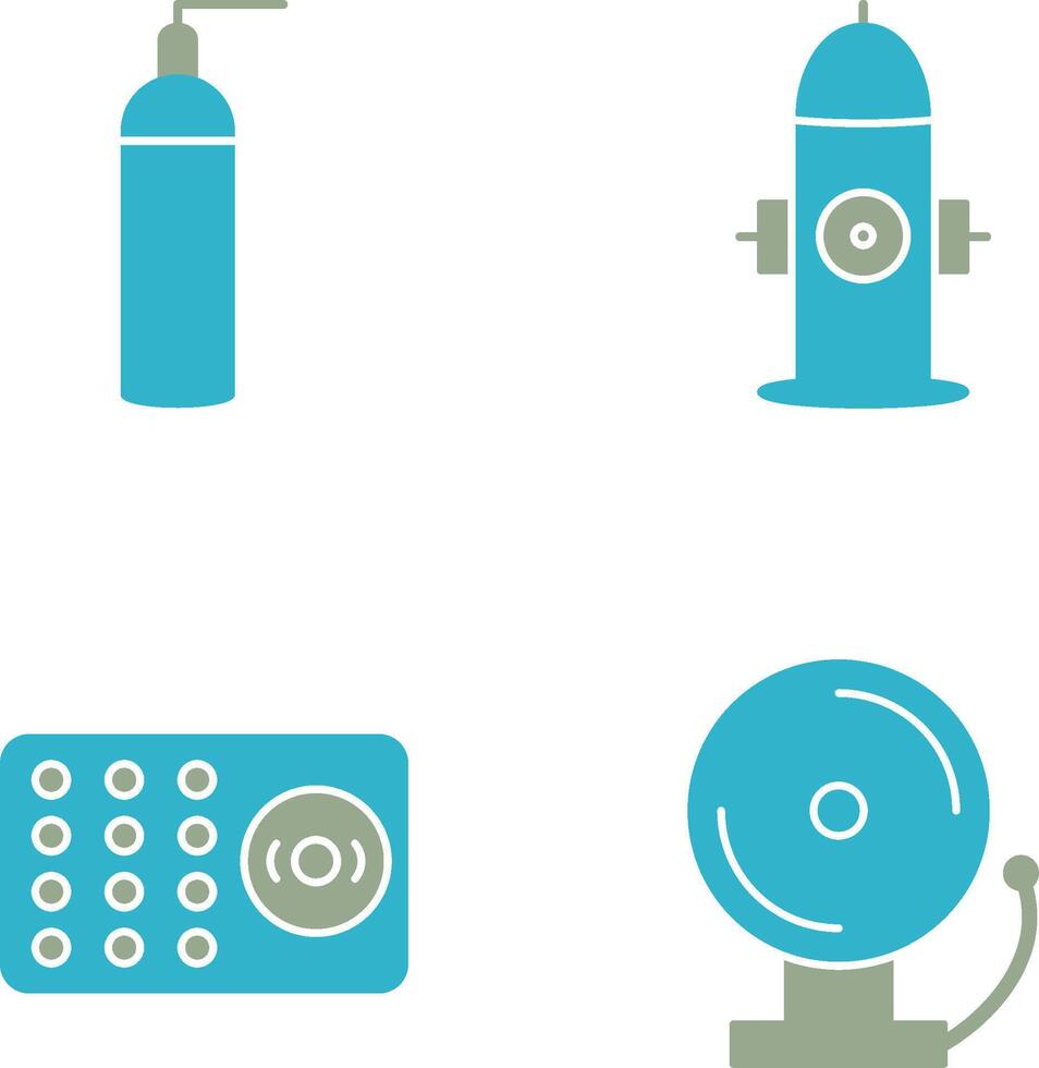 hydrant and oxygen tank Icon vector
