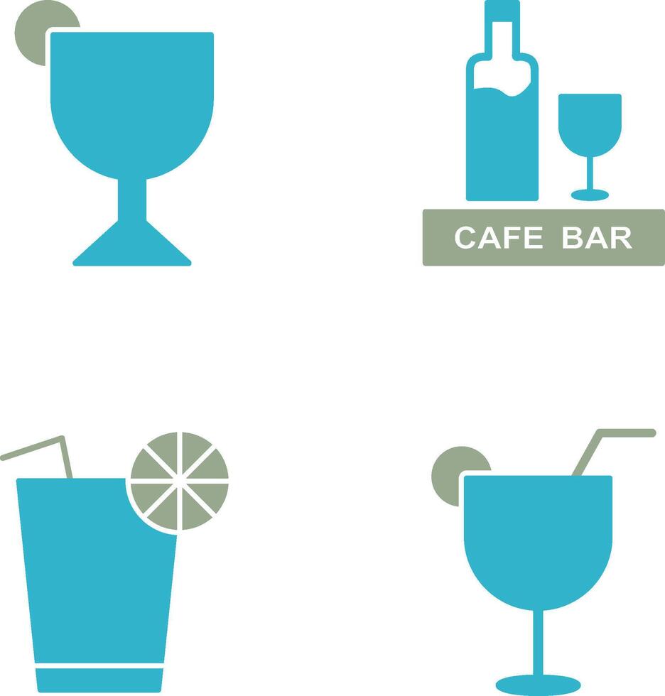 drinks cafe and sherry Icon vector